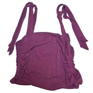 Free People Tank Top Fairy Festival Size Large Coquette Summer Boho Tie Shoulder